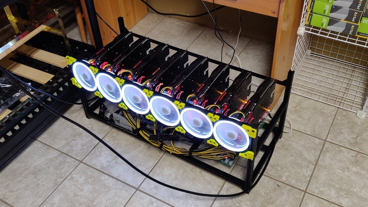 HASHRATE of the 8 x 480 8GB Mining Rig!