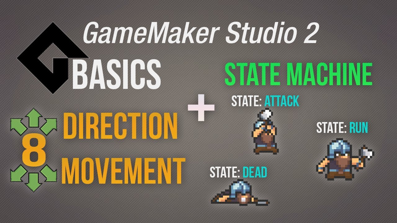 🔴 8 Направление движения + конечный автомат [Game Maker Studio 2 | Основы]