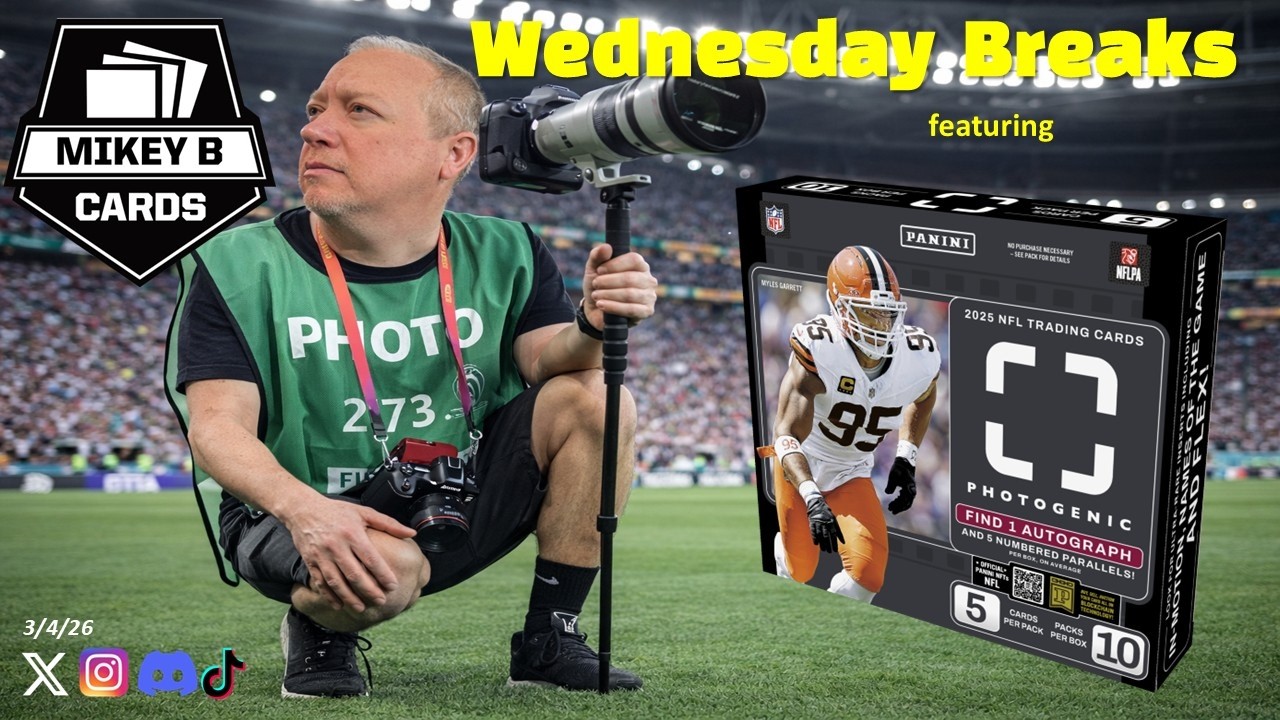 3/4/26 Breaks - Photogenic & Select Football. Hangers and Mini-Helmets!