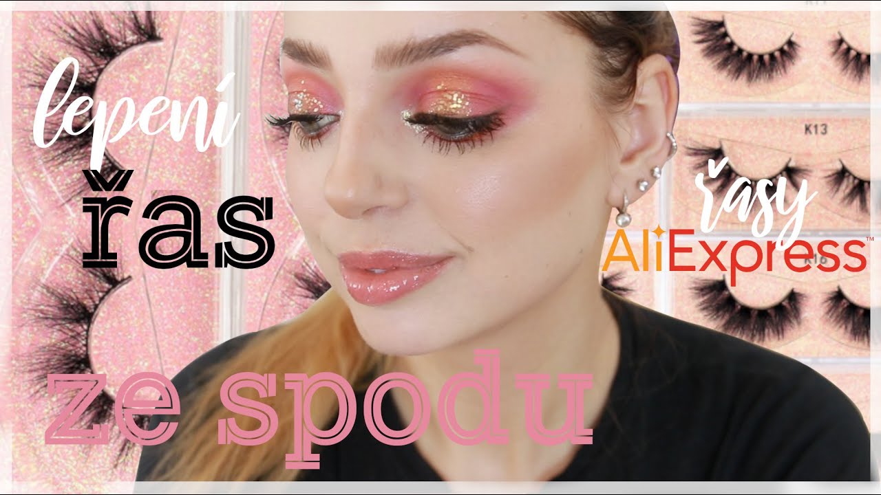 umělé řasy lepení zespoda I PŘIROZENÝ EFEKT I levné řasy z číny Aliexpress