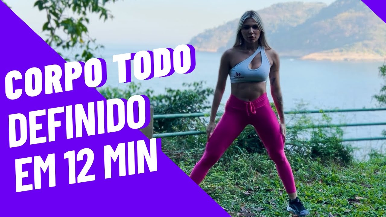TREINO RÁPIDO DE CORPO TODO SEM IMPLEMENTOS | 12 MINUTOS DE CARDIO PARA DERRETER GORDURA