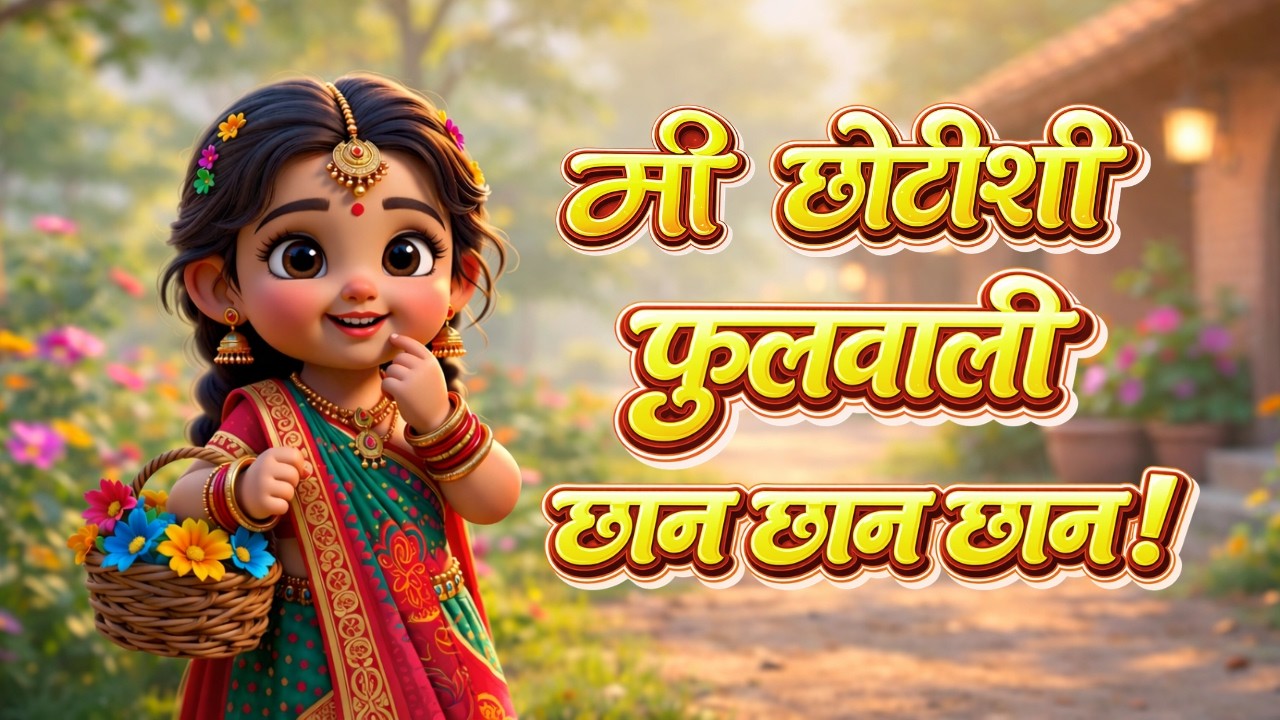Mi Chhotishi Phulwali | मी छोटिशी फुलवाली, छान छान छान! |  फुलांचे गाणे | Nursery Rhymes