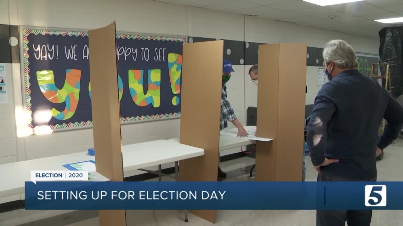 Davidson Co. election workers set up voting precincts ahead of Election Day