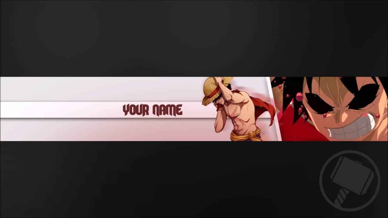 FREE LUFFY ONE PIECE YOUTUBE BANNER TEMPLATE!