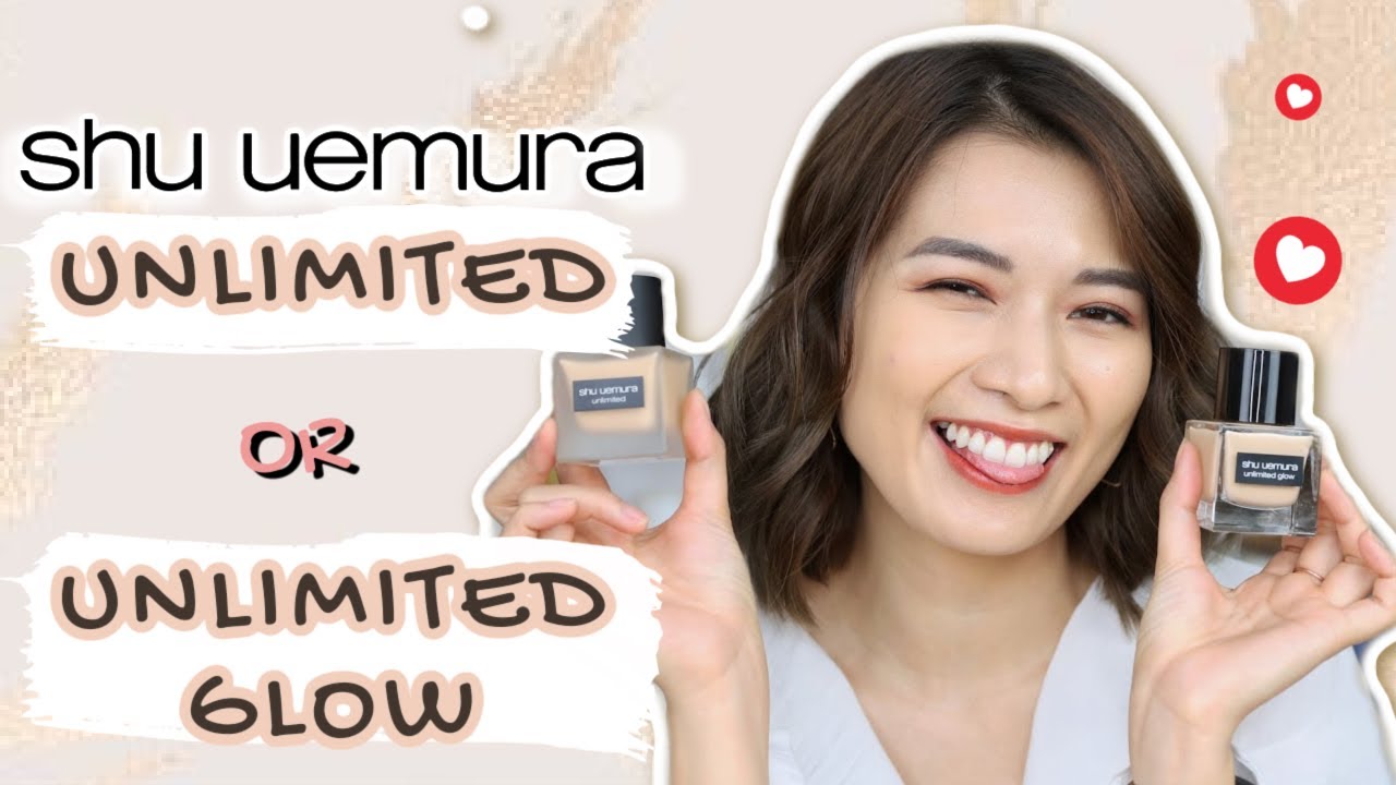 Bóng Hay Lì? Bên Nào Xịn Hơn ♡ Shu Uemura Unlimited & Unlimited Glow Foundation ♡ Test & Try Sunday