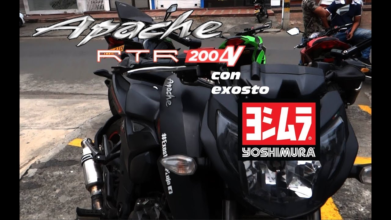 TVS Apache 200!! Prueba de Sonido Yoshimura Corto - Exostos de Lujo