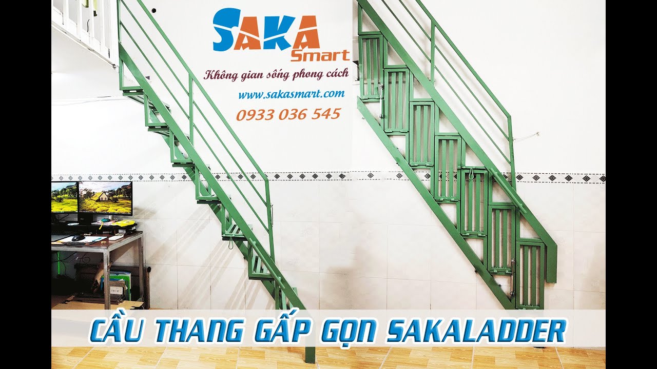 Một chiếc cầu thang xếp gọn SAKALADDER- Sáng tạo dành cho không gian hẹp – Sakasmart