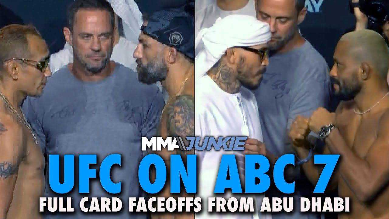 UFC on ABC 7 Full Fight Card Faceoffs from Abu Dhabi