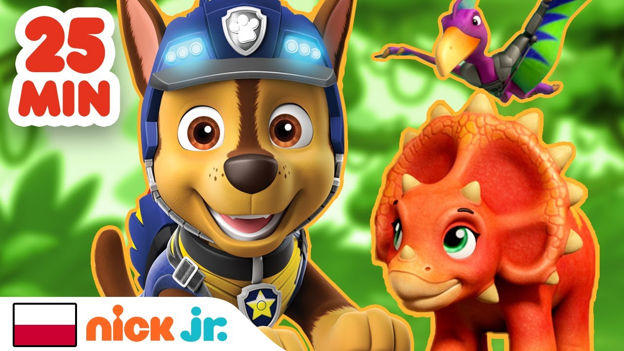 Psi patrol | 25 MINUT najlepszych akcji ratunkowych z  DINOZAURAMI! | Nick Jr.