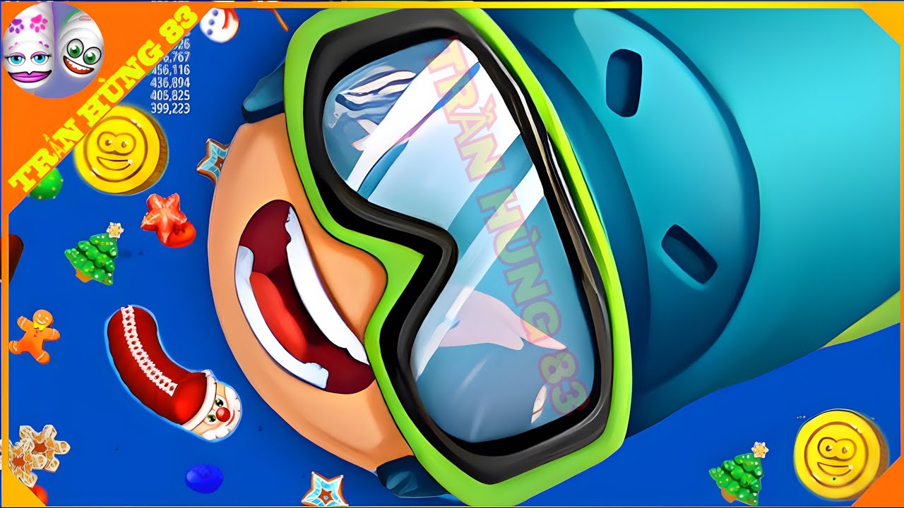 WormsZone.io | Rắn Skier ,Sự Kiện Noel ,Game Rắn Săn Mồi | Vùng Giun Đất | Trần Hùng 83