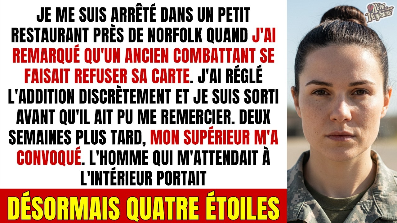 J'ai payé le repas d'un inconnu. Son immense secret a sauvé ma carrière...