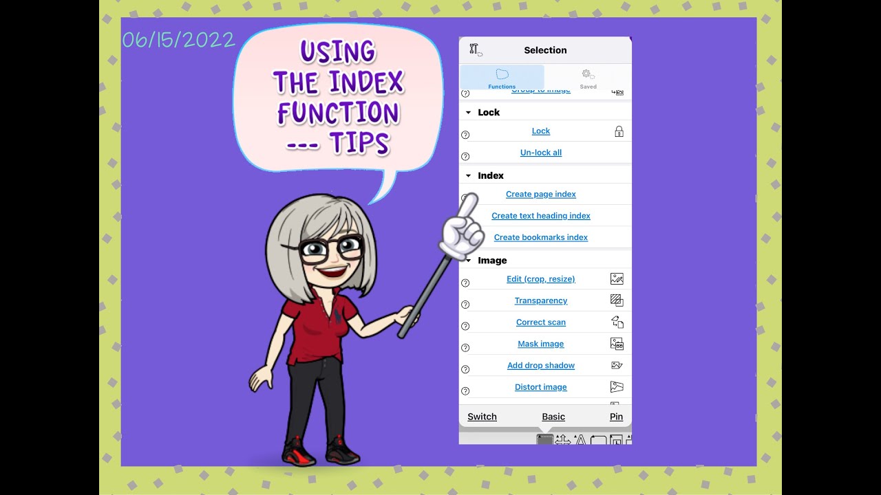 Using ZoomNotes-Using The “Index  Function” —- Tips