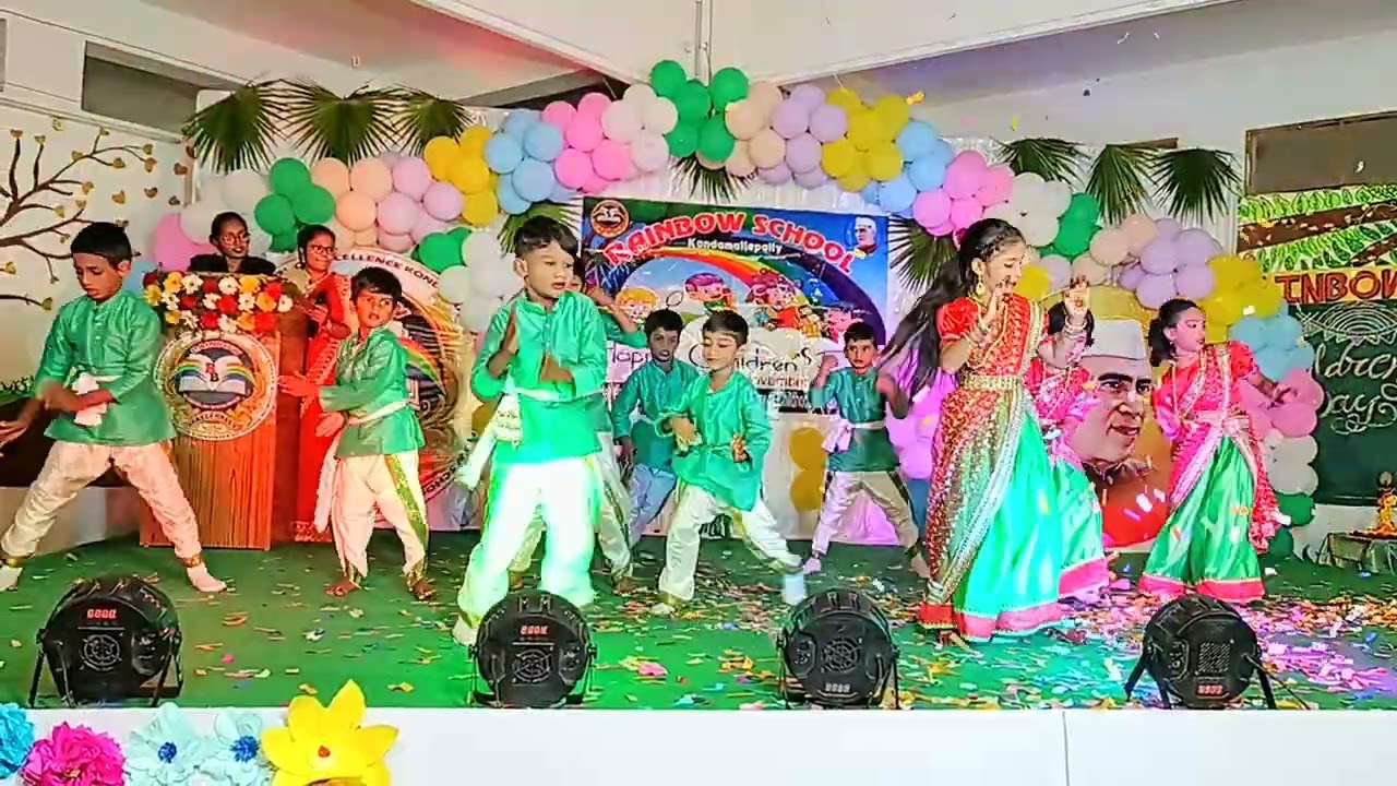 @childrens day celebrations 🎈🎉 in Rainbow 🌈 school