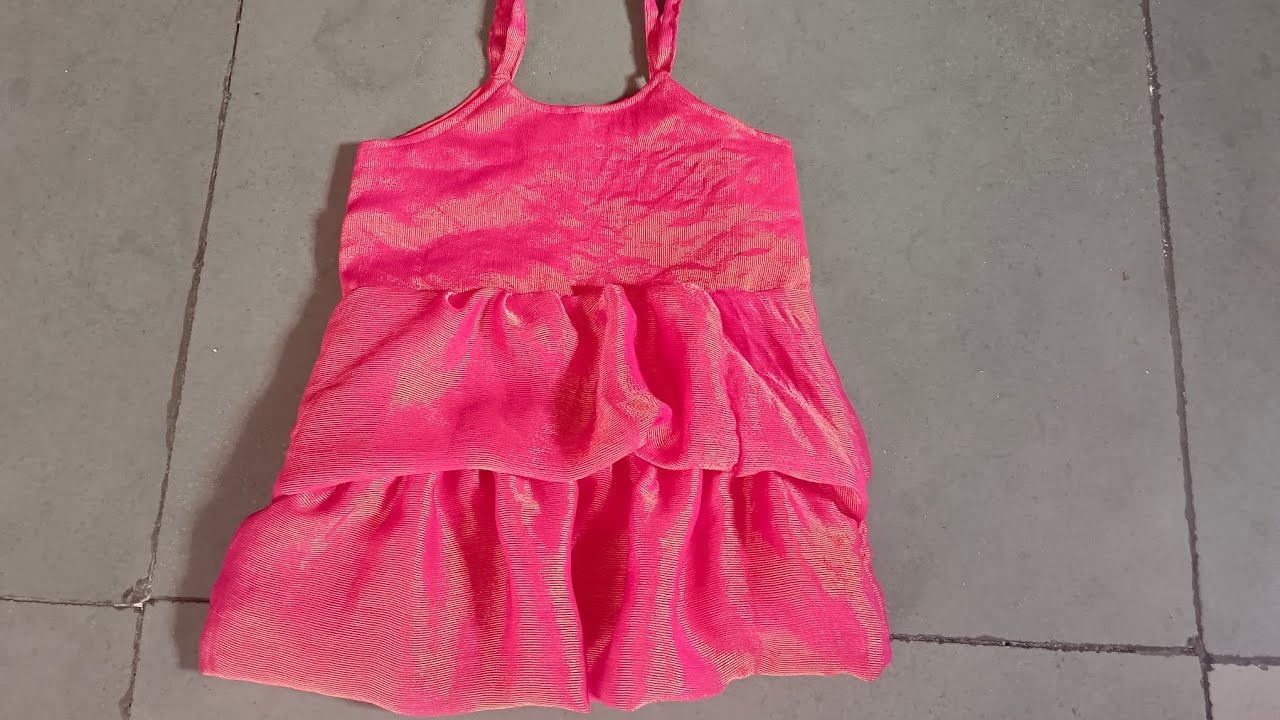 Very Easy Baby Girl Dress 🤔😯💃 #cutting #stitching #kidsdress #viral #trending #veena.m. gfashion