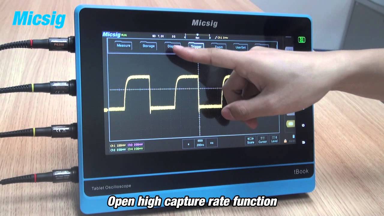 Micsig tablet oscilloscope High capture rate