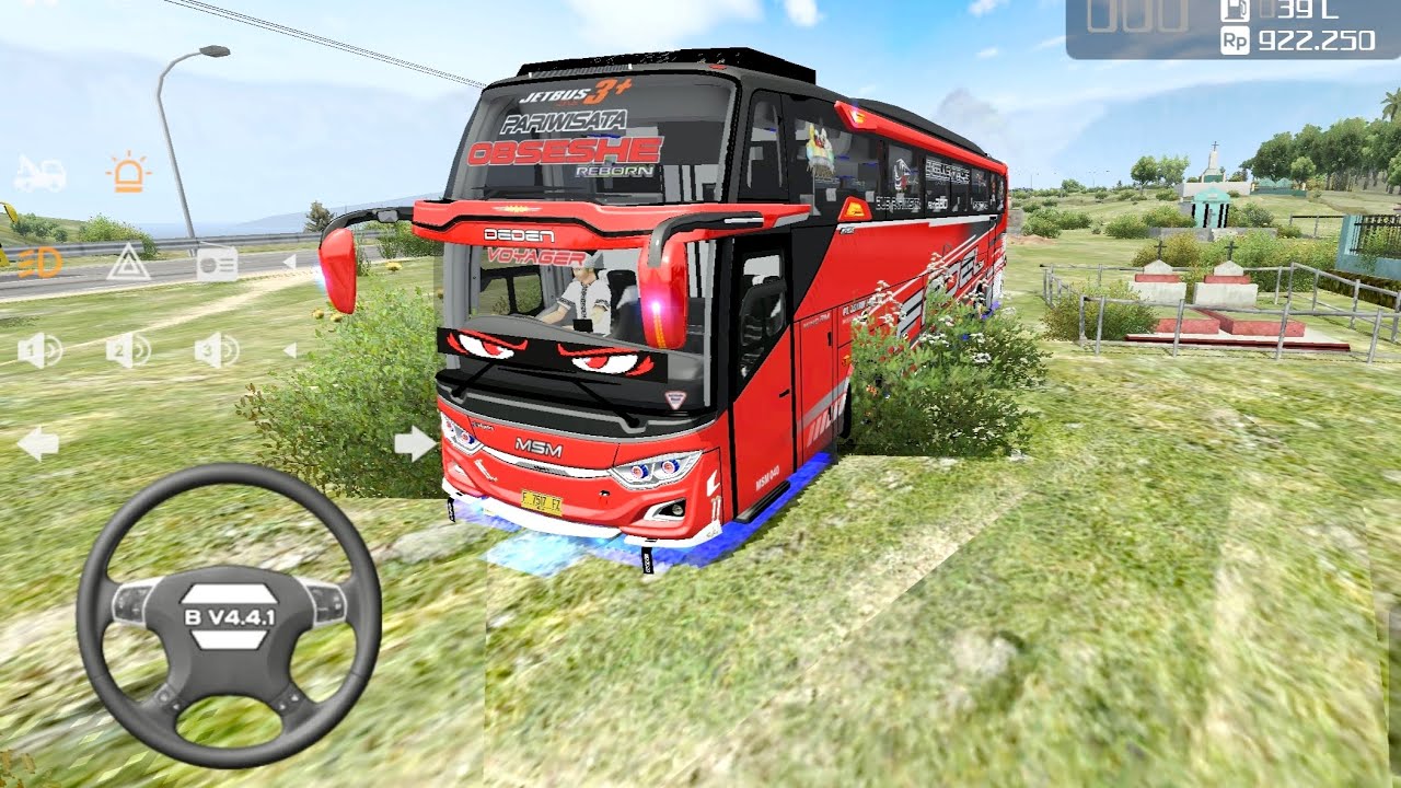 Bus Obseshe MSM Fadel Full Strobo Cortas Nyasar di Kuburan Bunyiin Telolet Basuri