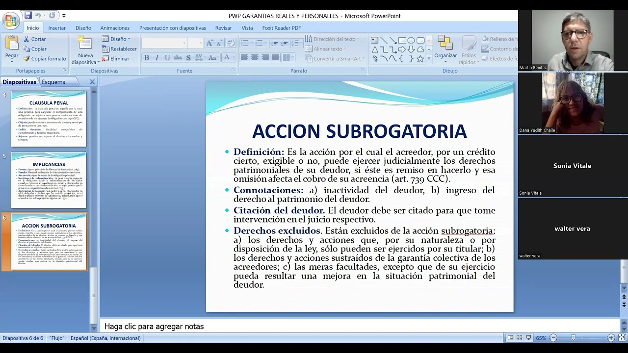 ACCION SUBROGATORIA. Parte 1