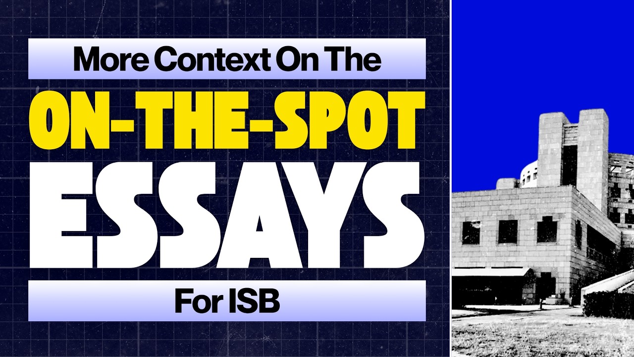 Крупный план эссе для ISB, написанных на месте