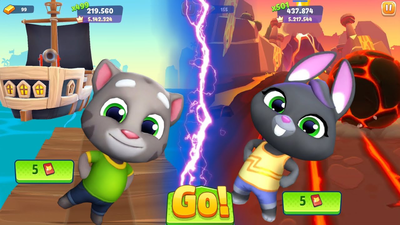 Talking Tom Time Rush New Update - Becca Rabbit vs King Tom vs Roy Raccoon - Level 499