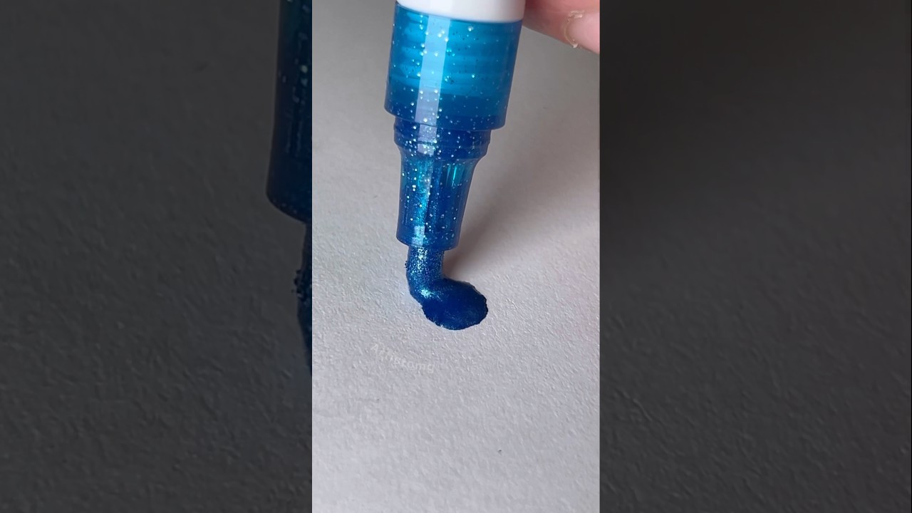 The Blue Bright Marker! 💙✨🤩 #asmr #art #artsupplies