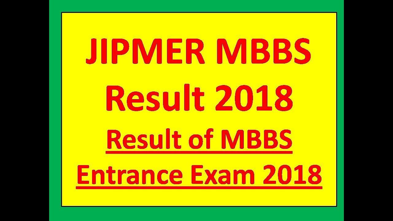 How to check JIPMER MBBS Result 2018