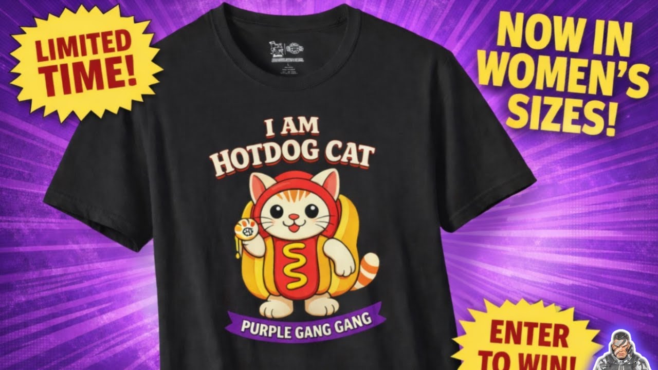 PGG wheel spin hot dog cat shirt
