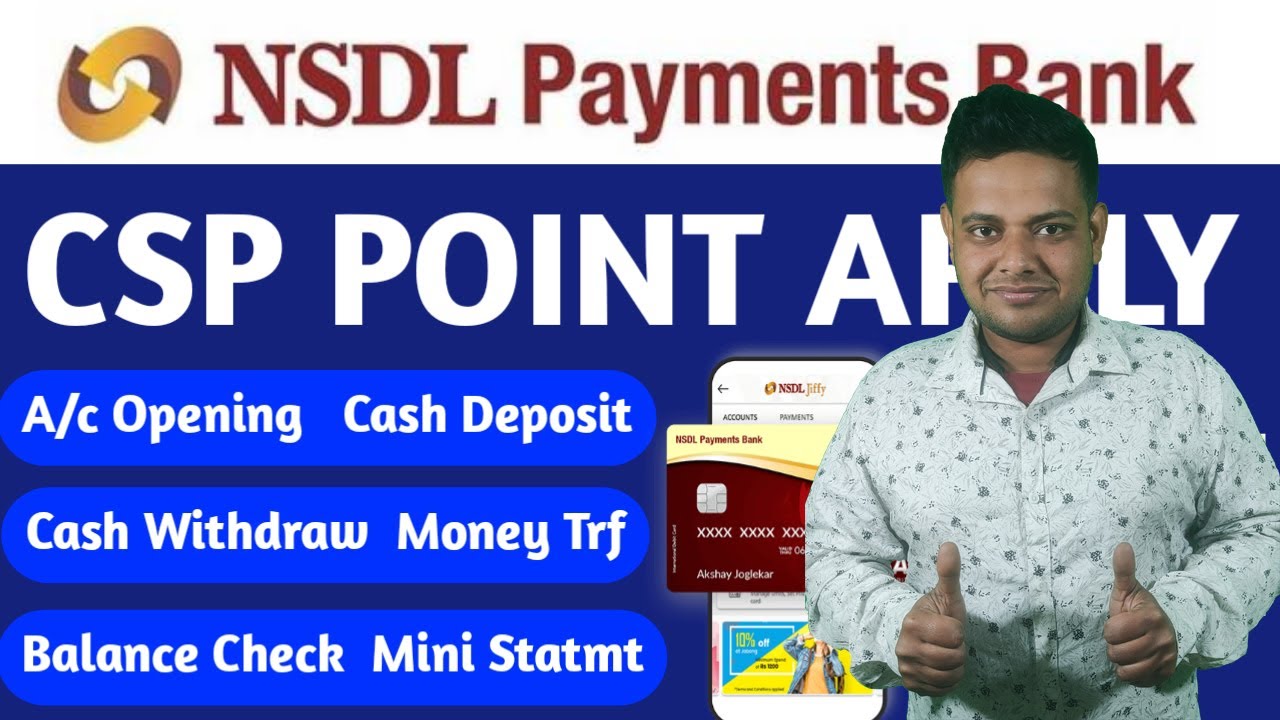 NSDL PAYMENT BANK CSP ID // NSDL PAYMENT BANK MASTER DISTRIBUTOR ID