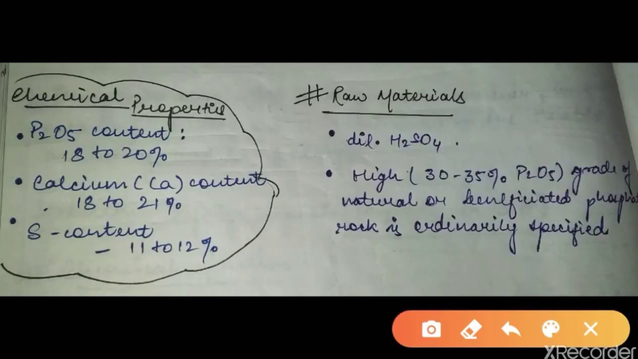 Manufacture of SSP (Single Superphosphate)