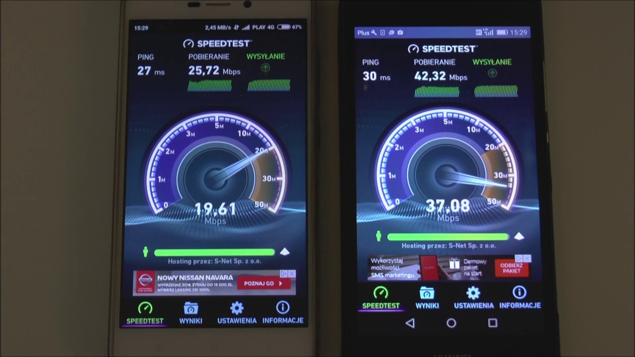 LTE speed test - Play vs Plus