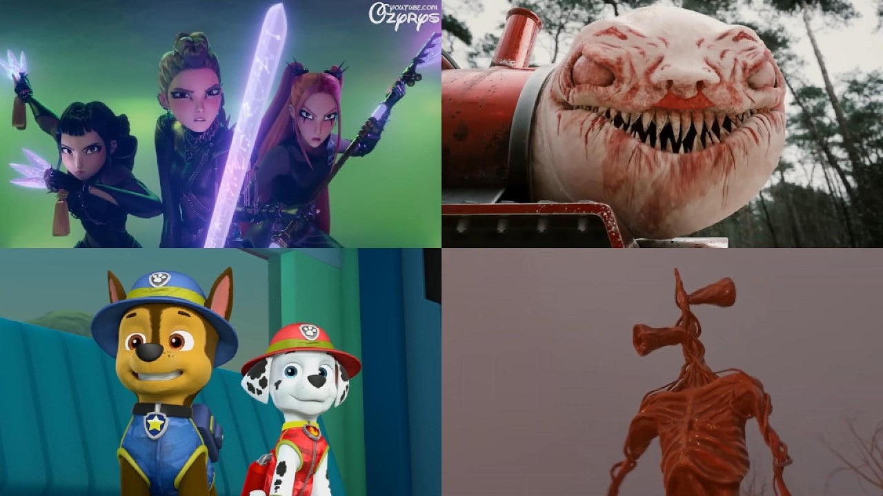 Paw Patrol 🆚 Monster Cho Cho Charles 🆚 Siren Head 🆚 Kpop demon hunter 🎶 Tiles Hop EDM Rush | part 2
