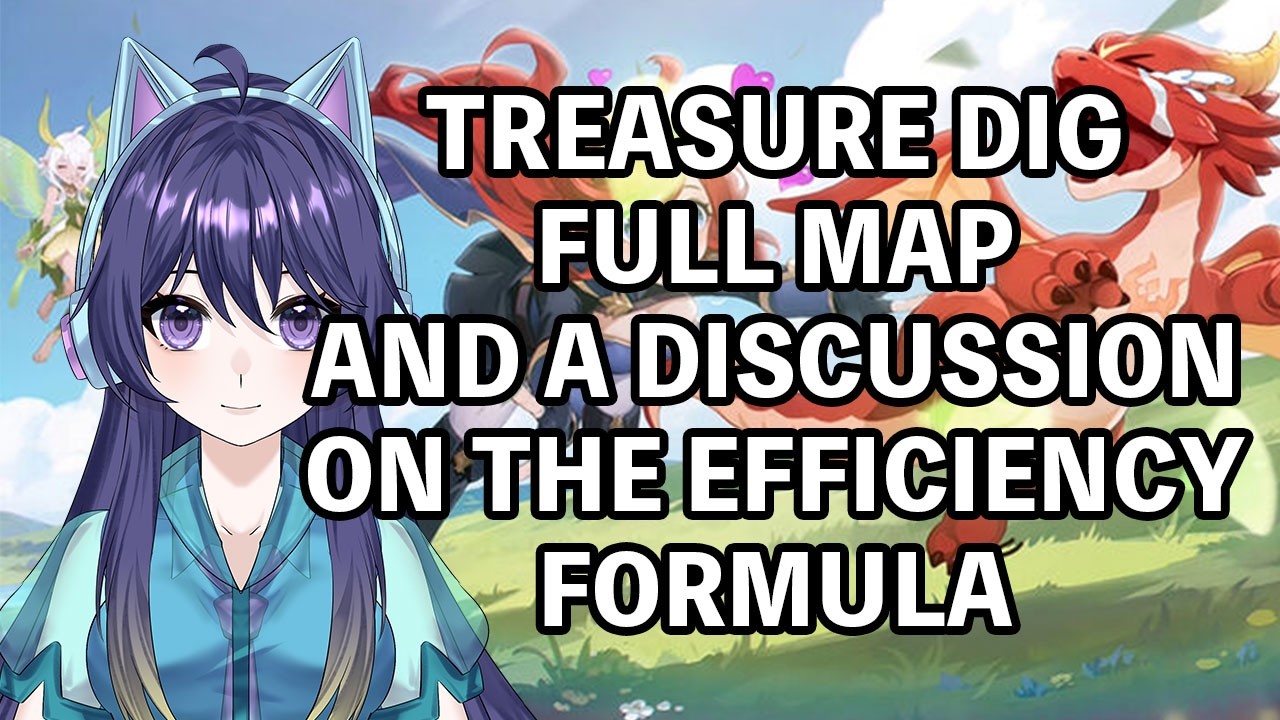 「 ドラベル」Treasure dig full map and a discussion on the efficency formula  #ドラベル  #dragontraveler