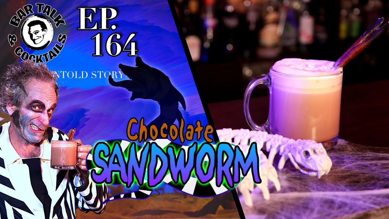 THE CHOCOLATE SANDWORM COCKTAIL! Sandworms, you hate em' right? HALLOWEEN BEETLEJUICE COCKTAILS!