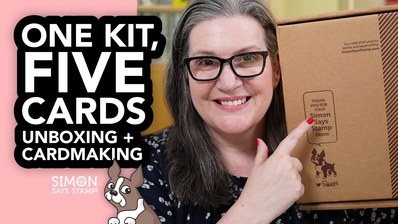 Let's unbox the latest card kit from @SimonSaysStamp and make FIVE cards!