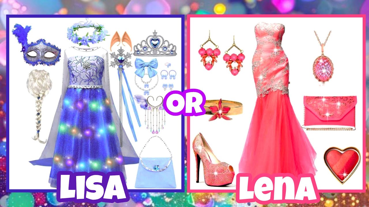 lisa or lena 😍 💕| Princess Dress , Shoes, Bedroom  👗|Ep 327 #cute #fypシ #trending #lisaorlena