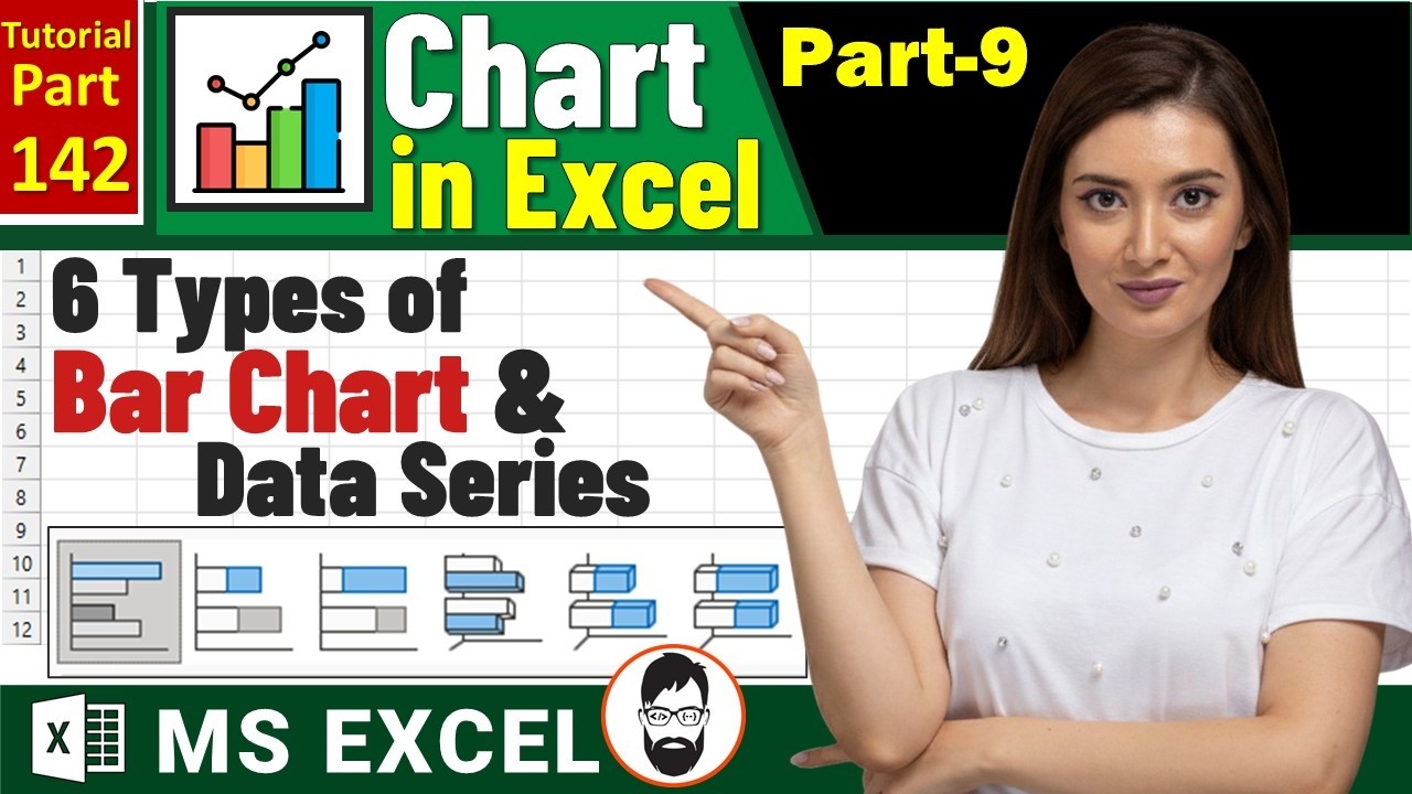 MS-EXCEL-142: Excel Bar Chart Tutorial: Master All Type: Clustered, Stacked, 3D & Format Data Series