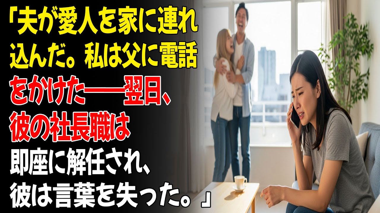 「夫が愛人を家に連れ込んだ。私は父に電話をかけた――翌日、彼の社長職は即座に解任された。」😡...ㅣ黄昏恋ㅣ老後の物語ㅣ再婚