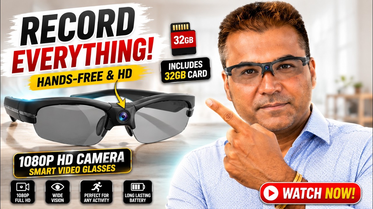 Эти умные очки тайно записывают видео в разрешении 1080p? 😲 Очки-камера с 64 ГБ памяти!