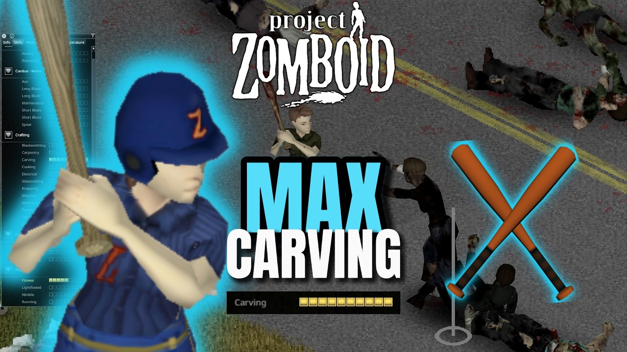 Как прокачать резку по дереву с 0 до 10 | Project Zomboid Build 42.20