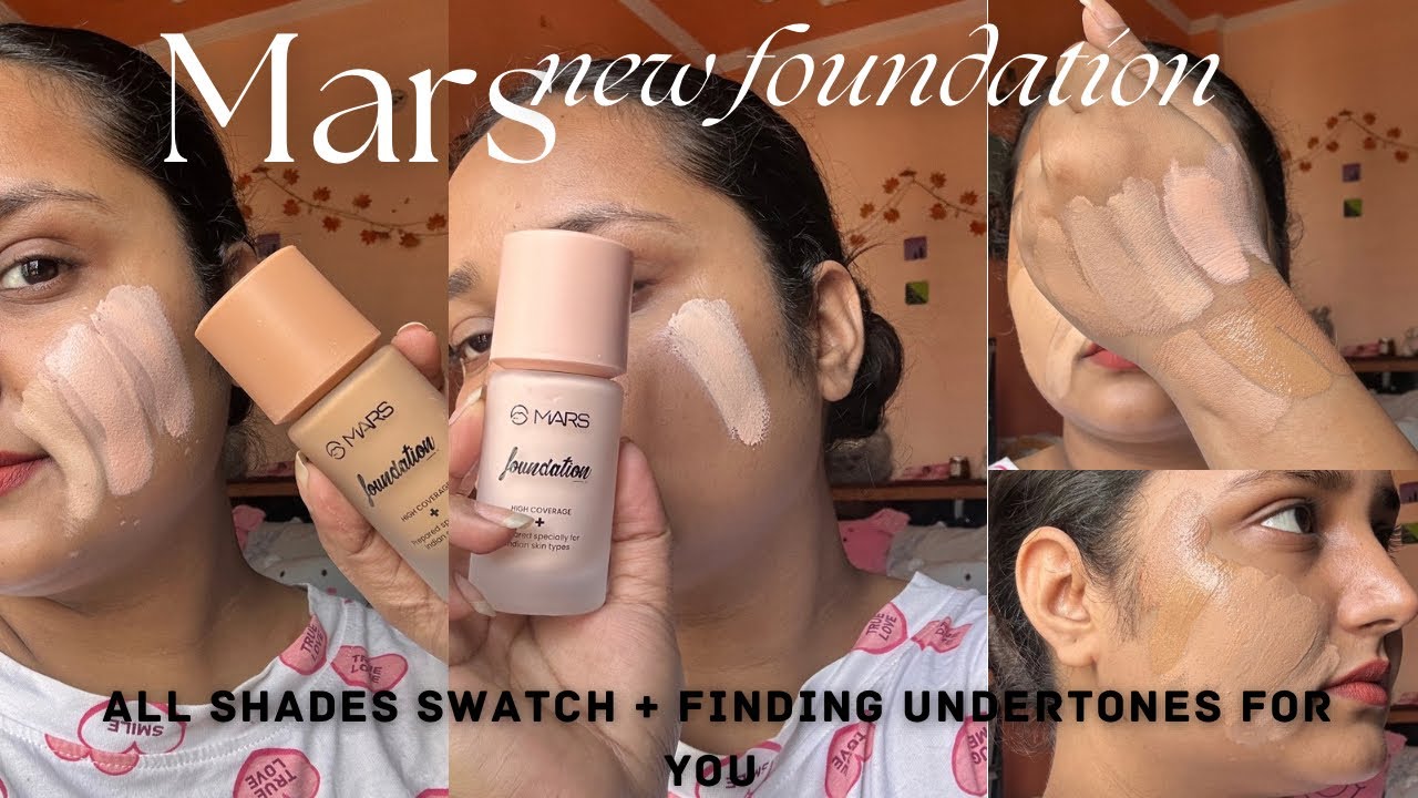 Swatching All 8 shades( with undertone) in Mars *New full coverage Foundations