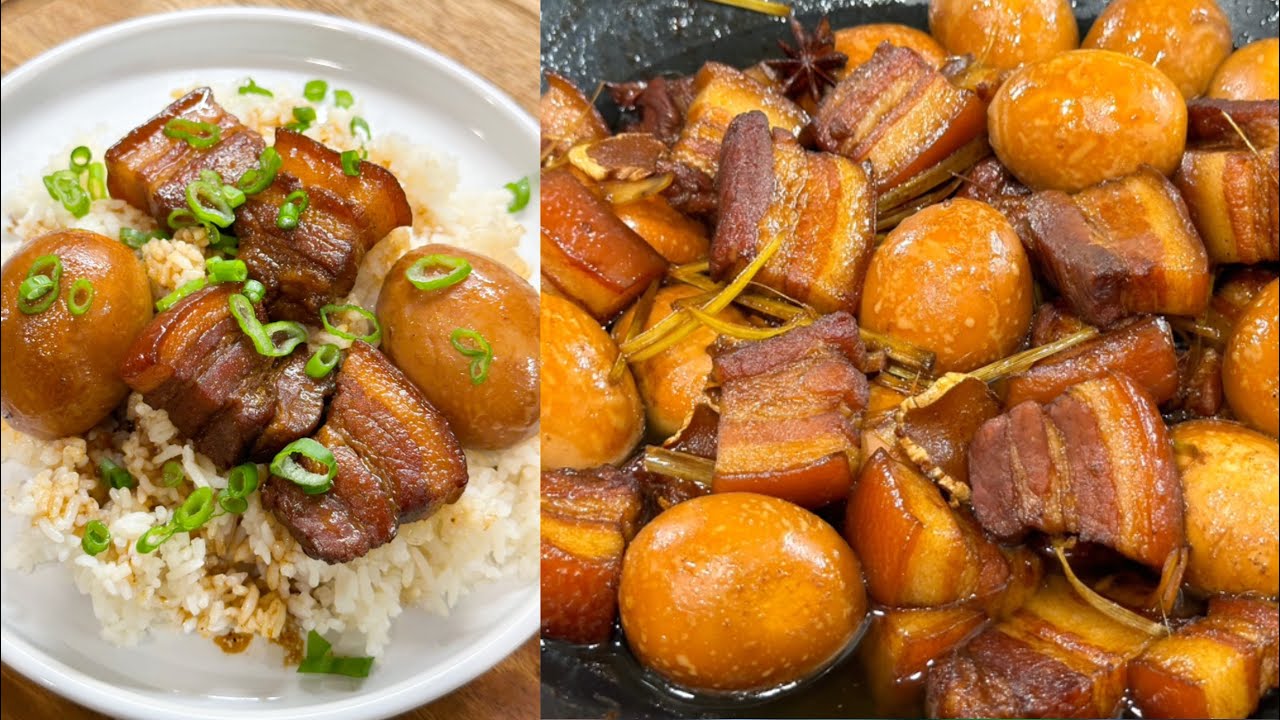 Сладкая свинина с яйцами (сладкая свинина, кукурузная мука)