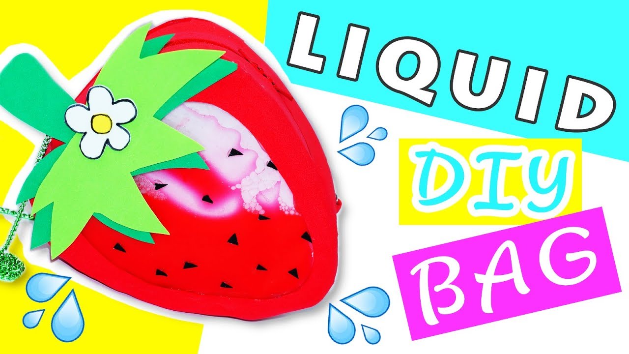 How to make bag strawberry | DIY liquid bag | Bag making tutorial