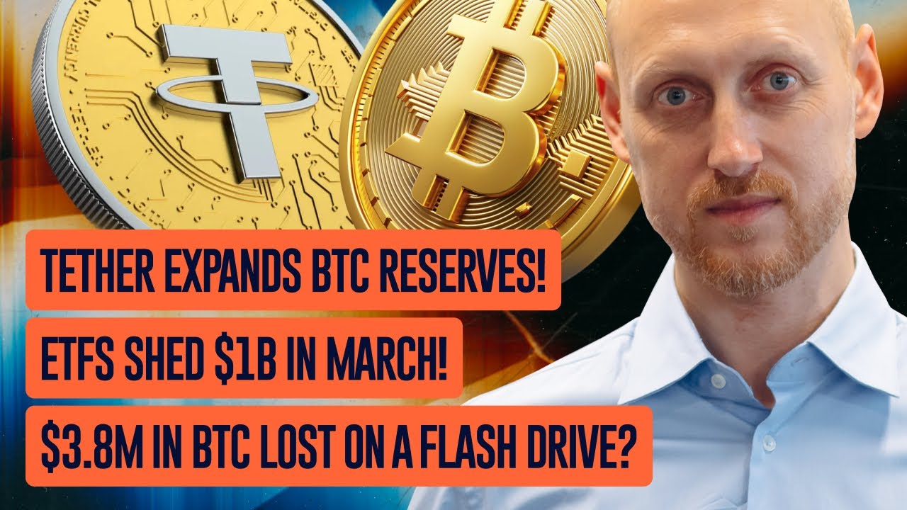 Tether adds $735M in BTC! Crypto ETFs bleed $1B, $3.8M flash drive trashed, hacker loses $5.4M