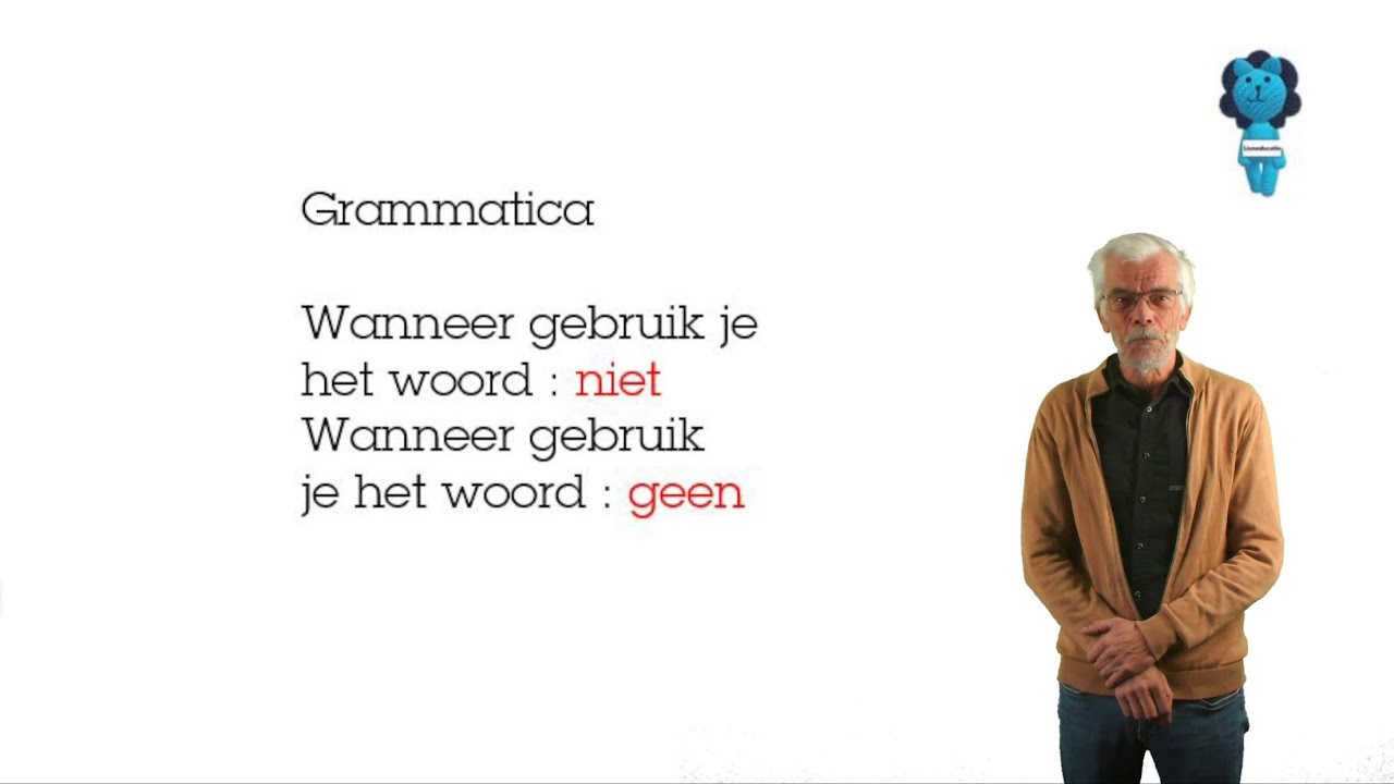 grammatica niveau A1/A2/B1: hoe gebruik je de woorden niet en geen