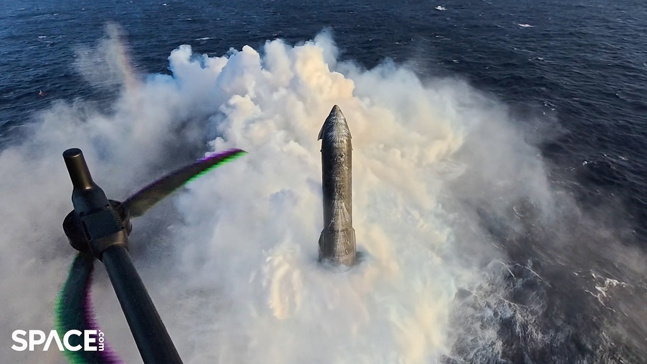 SpaceX Starship's epic splashdown from drone and rocket cams &ndash; Still floating 5 days later!