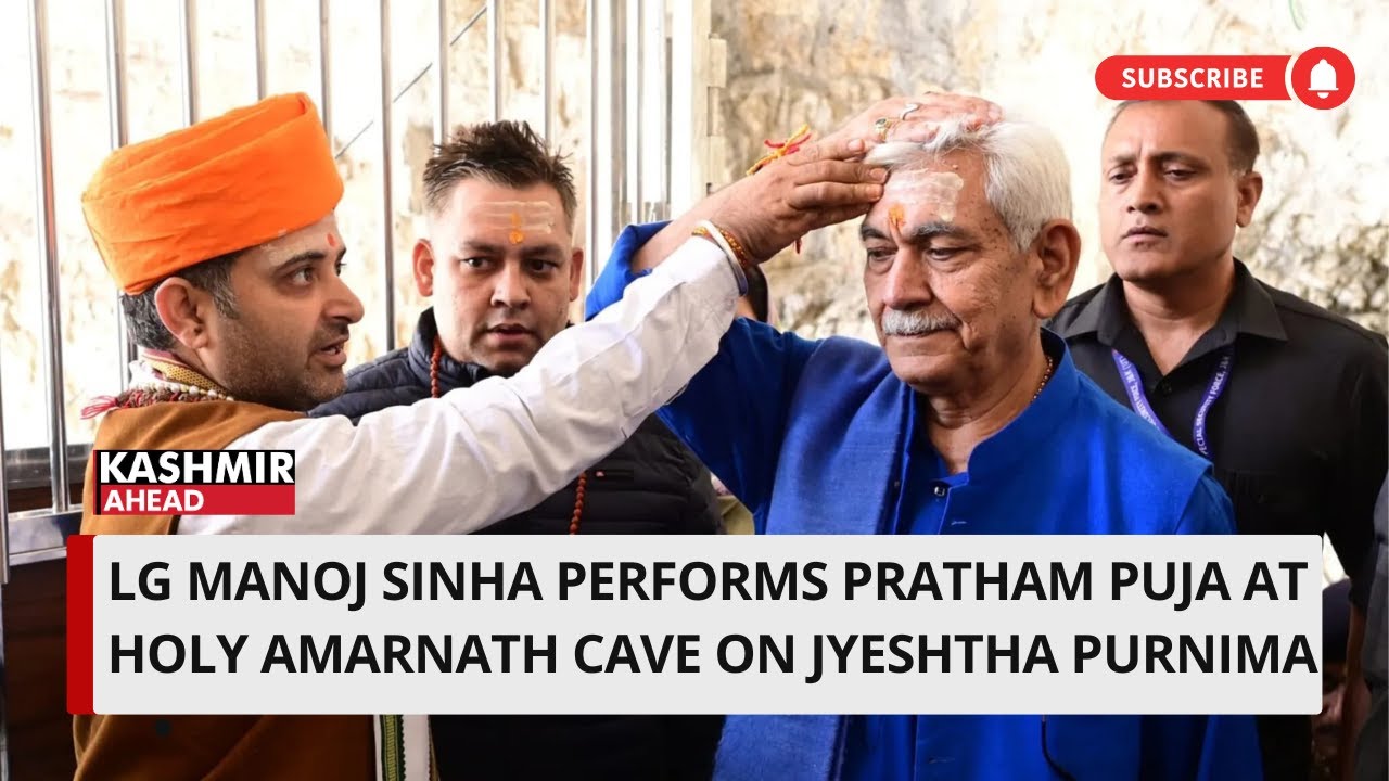 Amarnath Yatra: J&K LG Manoj Sinha Performs Pratham Puja