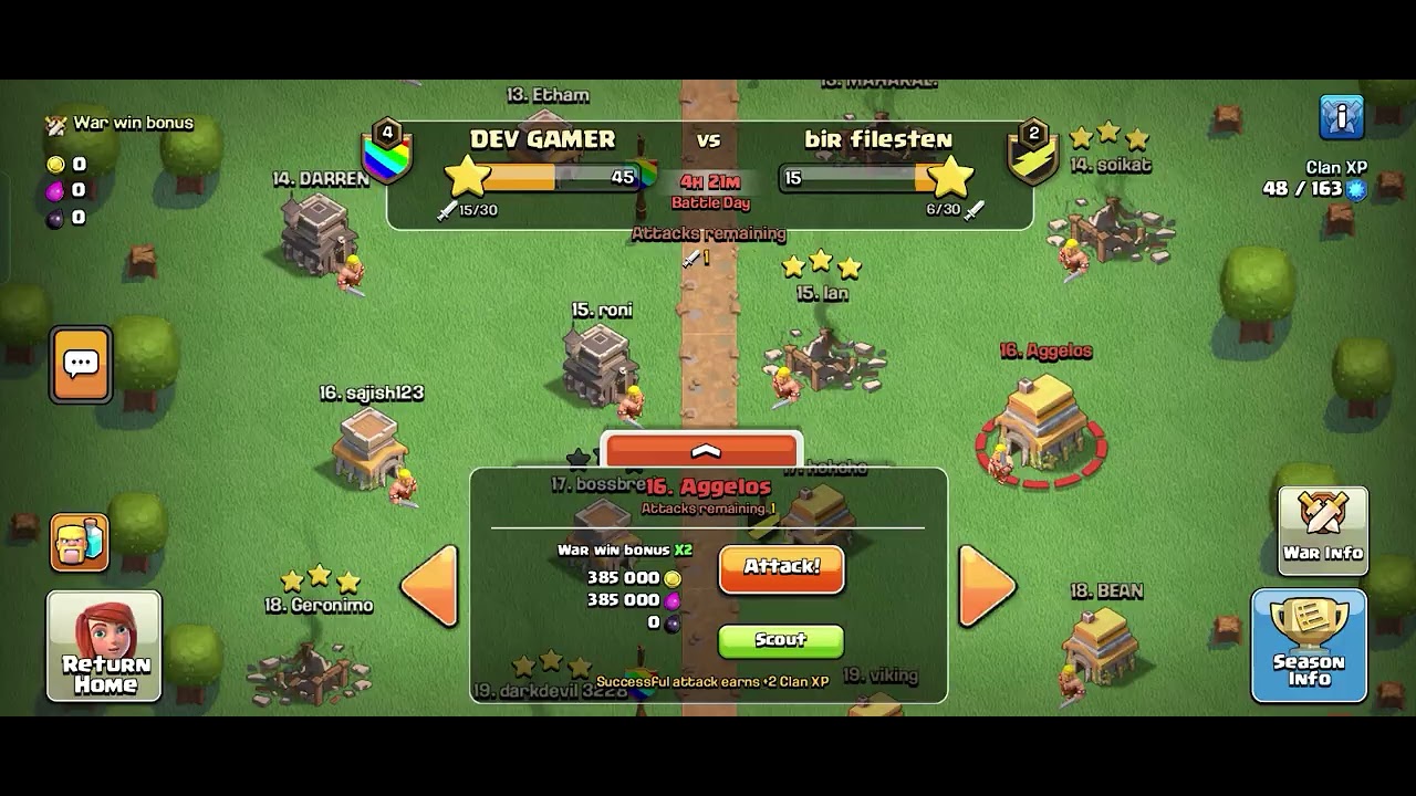 CWL final day ( 7 ) my all attacks / Clash of clans/
