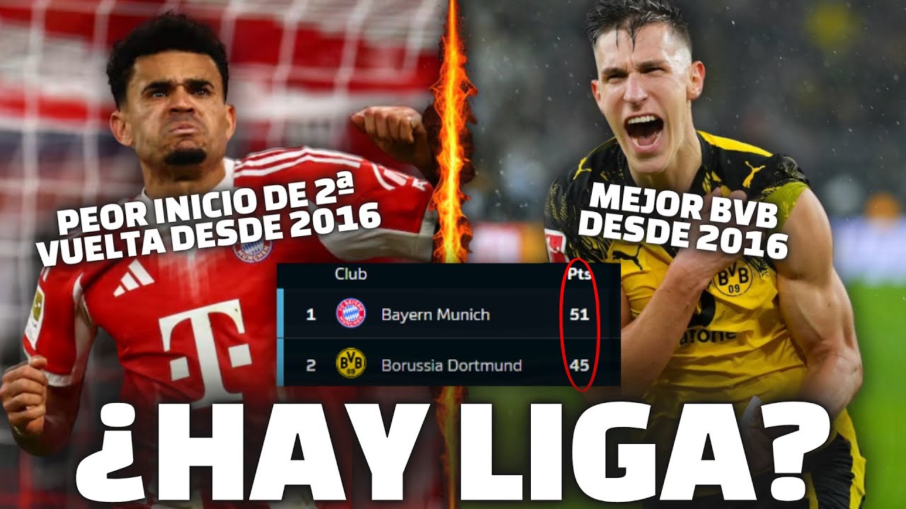 6 PUNTOS ENTRE BAYERN Y DORTMUND: ¿HAY PELEA POR EL TÍTULO?