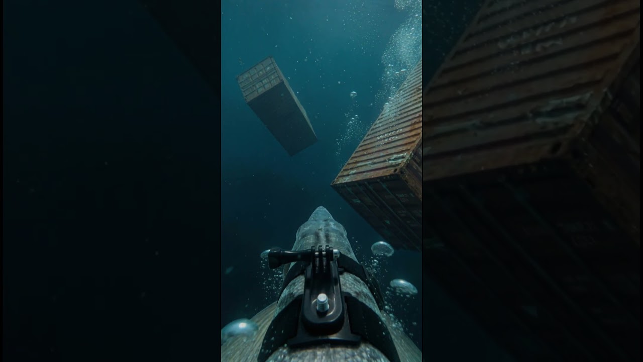 POV: Barracuda Camera Inside a Cargo Ship Disaster