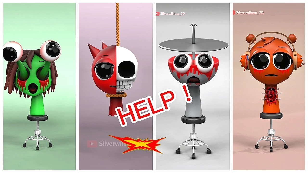 “HELP! 😱 This Cute 3D Character Is Not What It Looks Like… (SCARY)#3DAnimation