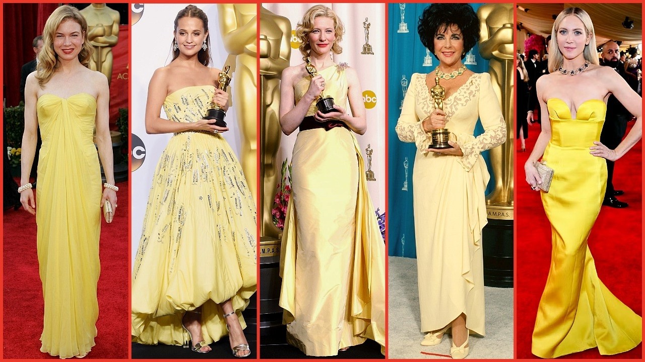 Top 15 Best YELLOW Dresses at the Oscars!